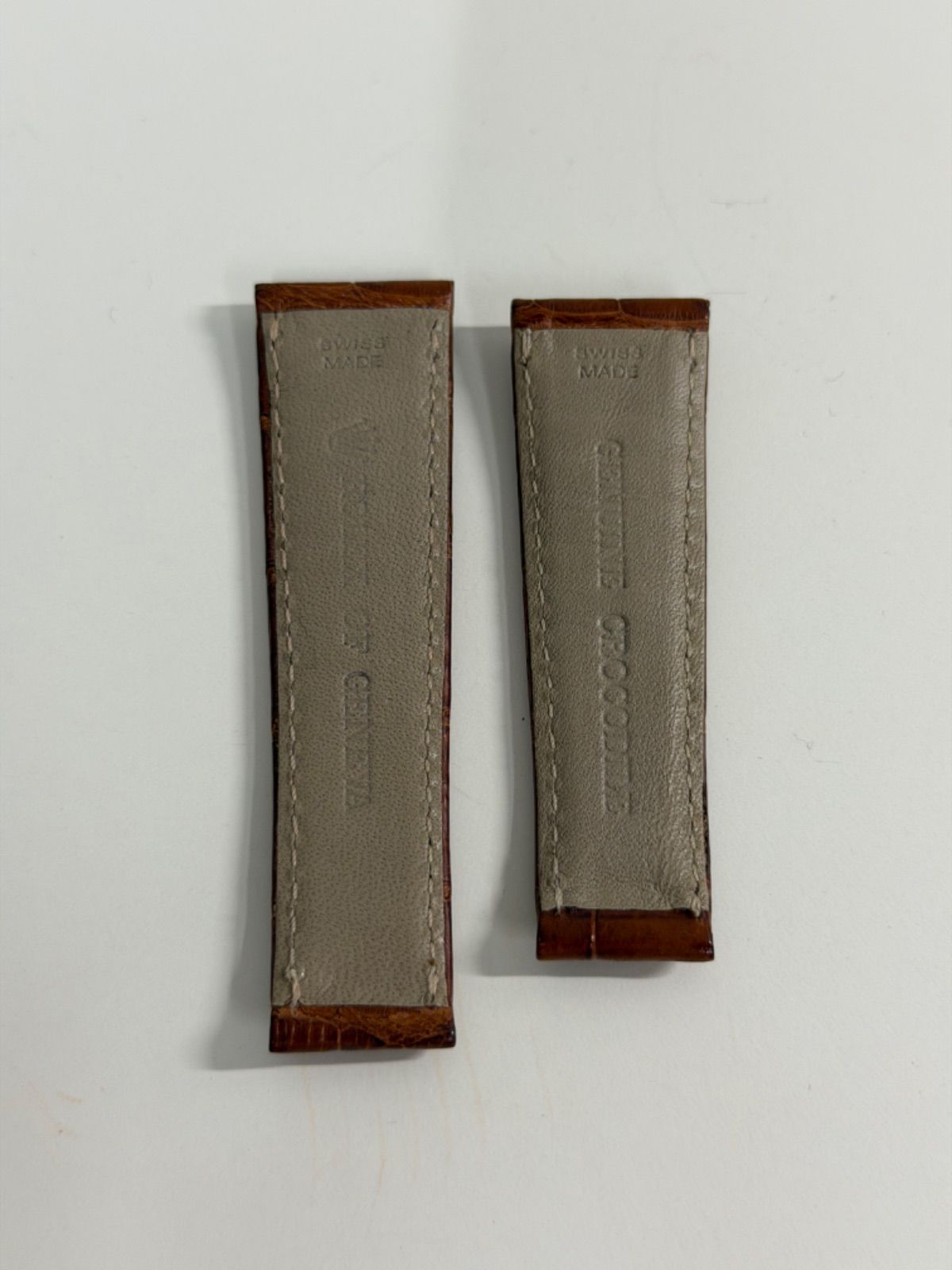 M ROLEX ロレックス 革ベルト クロコダイル ブラウン レザー