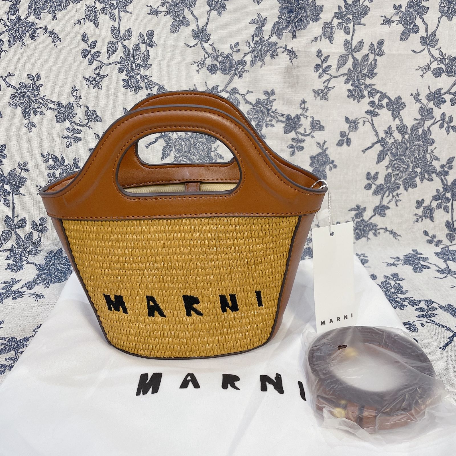 新品未使用  MARNI マルニ かごバッグ マイクロミニ ブラウン  匿名即日発送