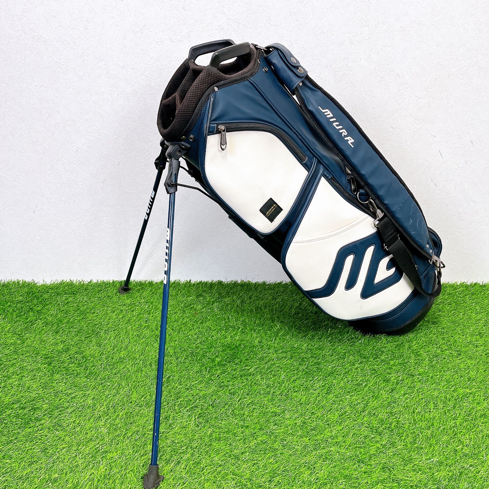 三浦技研　ミウラ　MIURA SG-302 スタンド式　キャディバッグ 三浦技研 ミウラ MIURA SG-302 スタンド式 キャディバッグ ネイビー