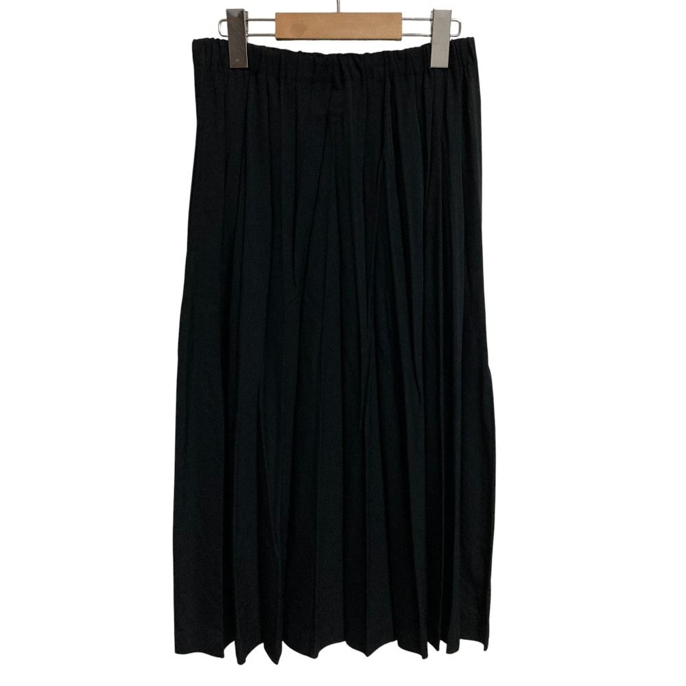 AD2019 tricot COMME des GARCONS トリココムデギャルソン ウール ギャザーフ スカート ブラック レディース 古着 SIROKUMA-CORPORATION_COM