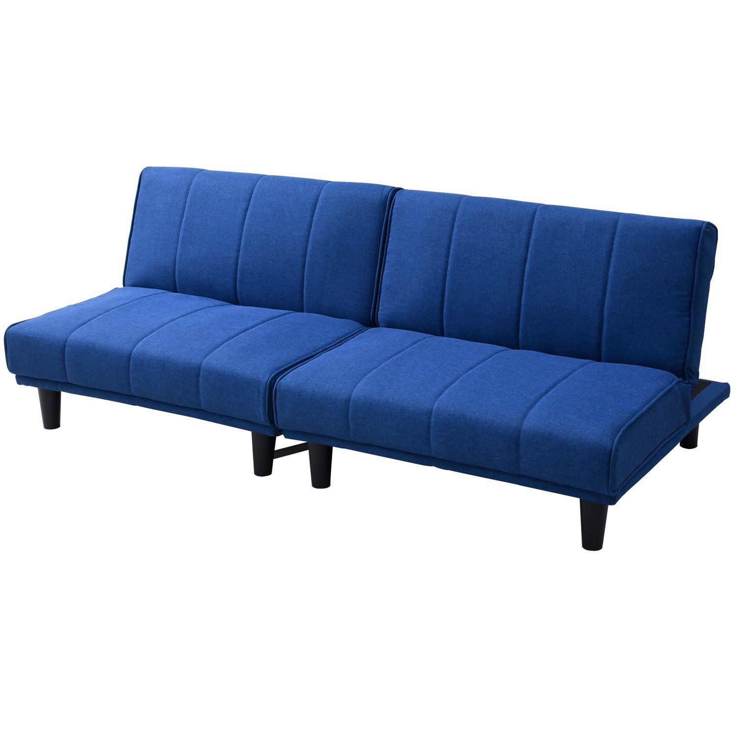 『大特価』ネイビー ソファベッド 幅180×奥行88-94×高さ31-69cm 山善(YAMAZEN) HSBS-180(NV)