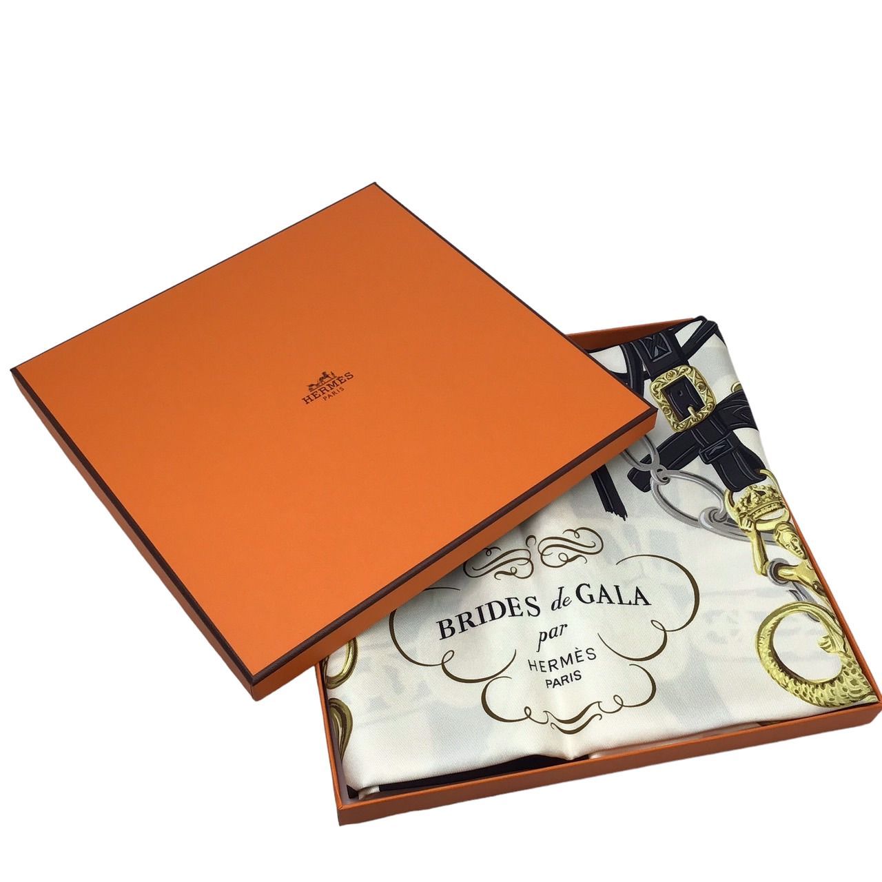 HERMES エルメス カレ90 BRIDES de GALA ブリッド・ドゥ・ガラ 式典用