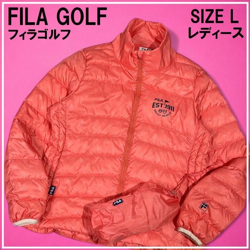 FILA GOLF フィラゴルフ ダウンジャケット 星 オレンジ L レディース FILA GOLF フィラゴルフ ダウンジャケット 星 オレンジ L