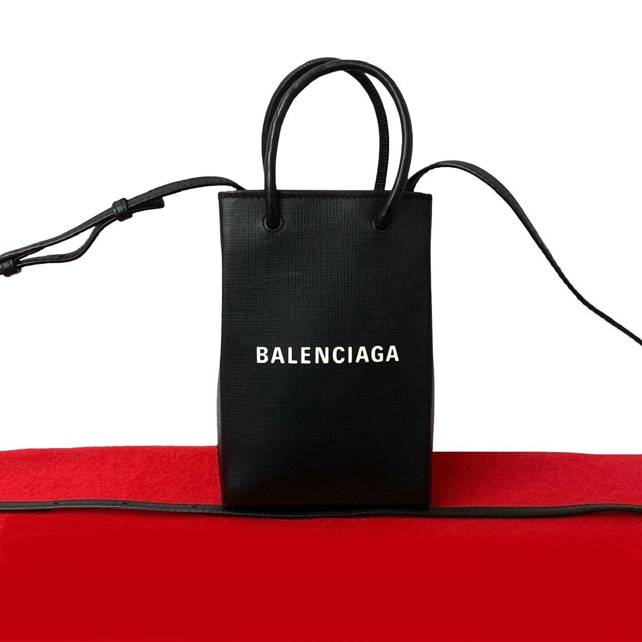 BALENCIAGA バレンシアガ フォンホルダー ショルダー ミニショッピング BALENCIAGA バレンシアガ フォンホルダー ポーチ ショルダーバッグ
