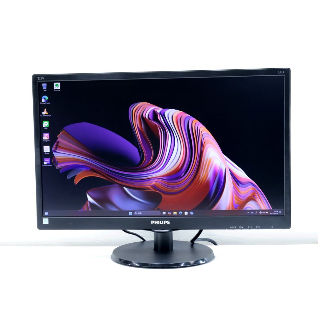 平日 21.5インチ 液晶 ディスプレイ 年式 2019 PHLIPS 223V5L 液晶 モニター 1920 x 1080 FHD VGA HDMI PS4 PS5 任天堂スイッチも対応