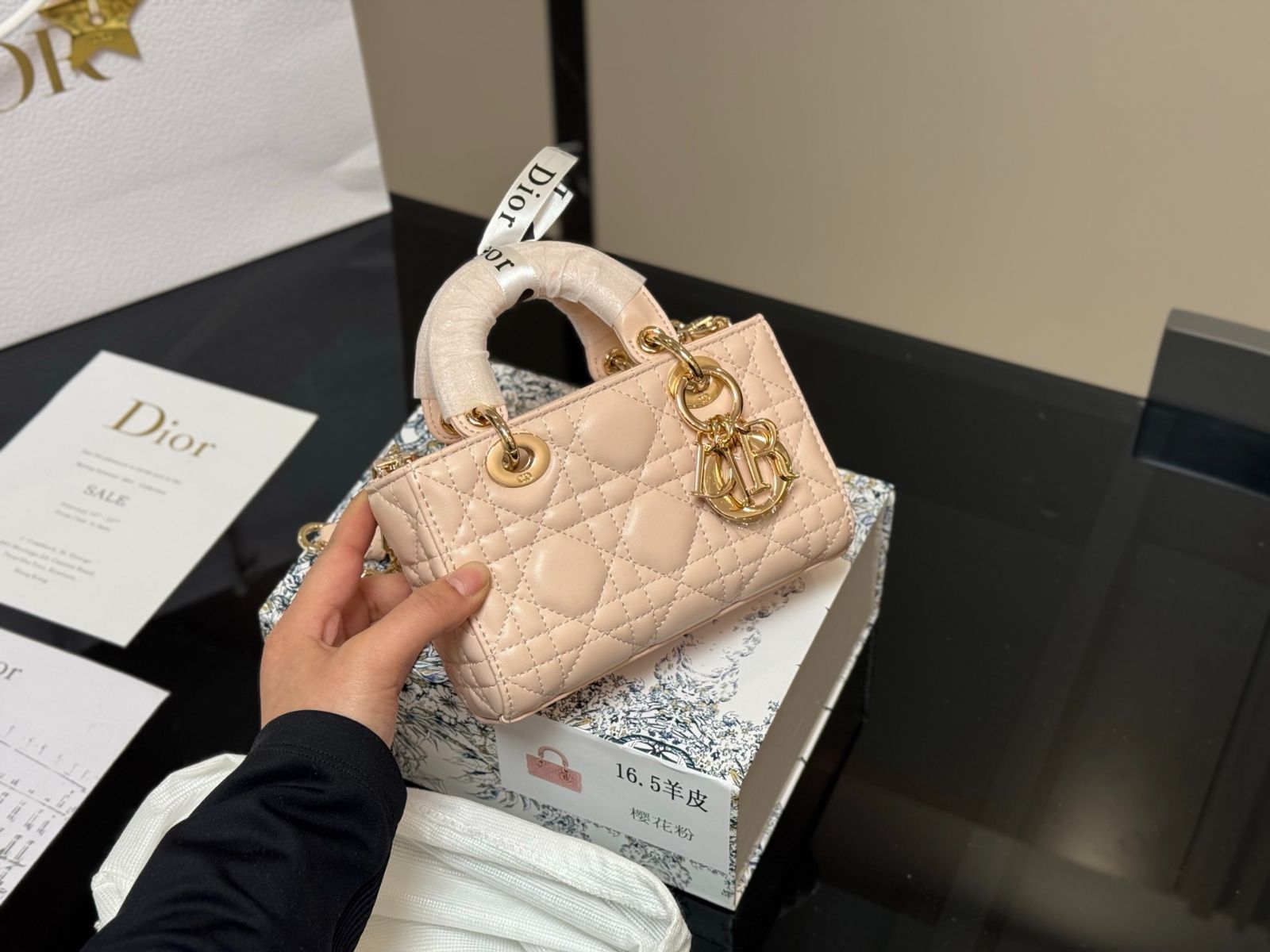 【Dior】ホーボーバッグ ラムスキンシアリング DIOR | Lady Dior My ABCDior バッグ スモール カナージュ