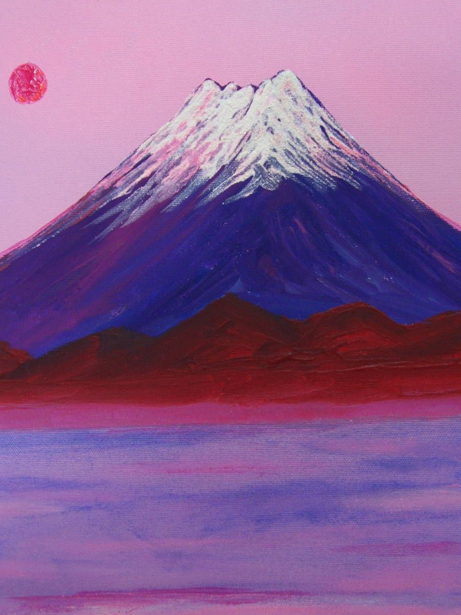 TOMOYUKI・友之、「艶・未来」証明書付、額付、絵画 油絵 油彩画 TOMOYUKI・友之、「富士山・ブルー」、証明書付、額付、絵画