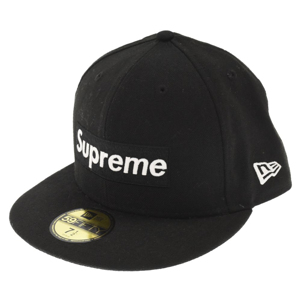 SUPREME (シュプリーム) ×NEW ERA 59 Fifty Box Logo National Champions×ニューエラ ボックスロゴ ナショナル  チャンピオン キャップ 帽子 ブラック - メルカリ