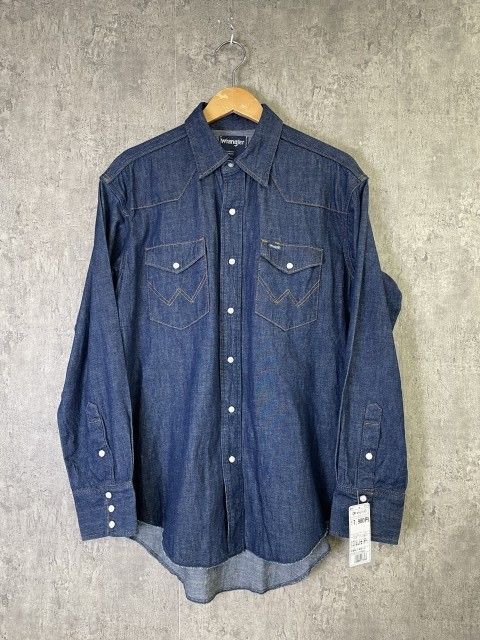 中古】WRANGLER ﾗﾝｸﾞﾗｰ ｳｴｽﾀﾝｼｬﾂ ﾃﾞﾆﾑ 長袖 1027WM ｲﾝﾃﾞｨｺﾞ M