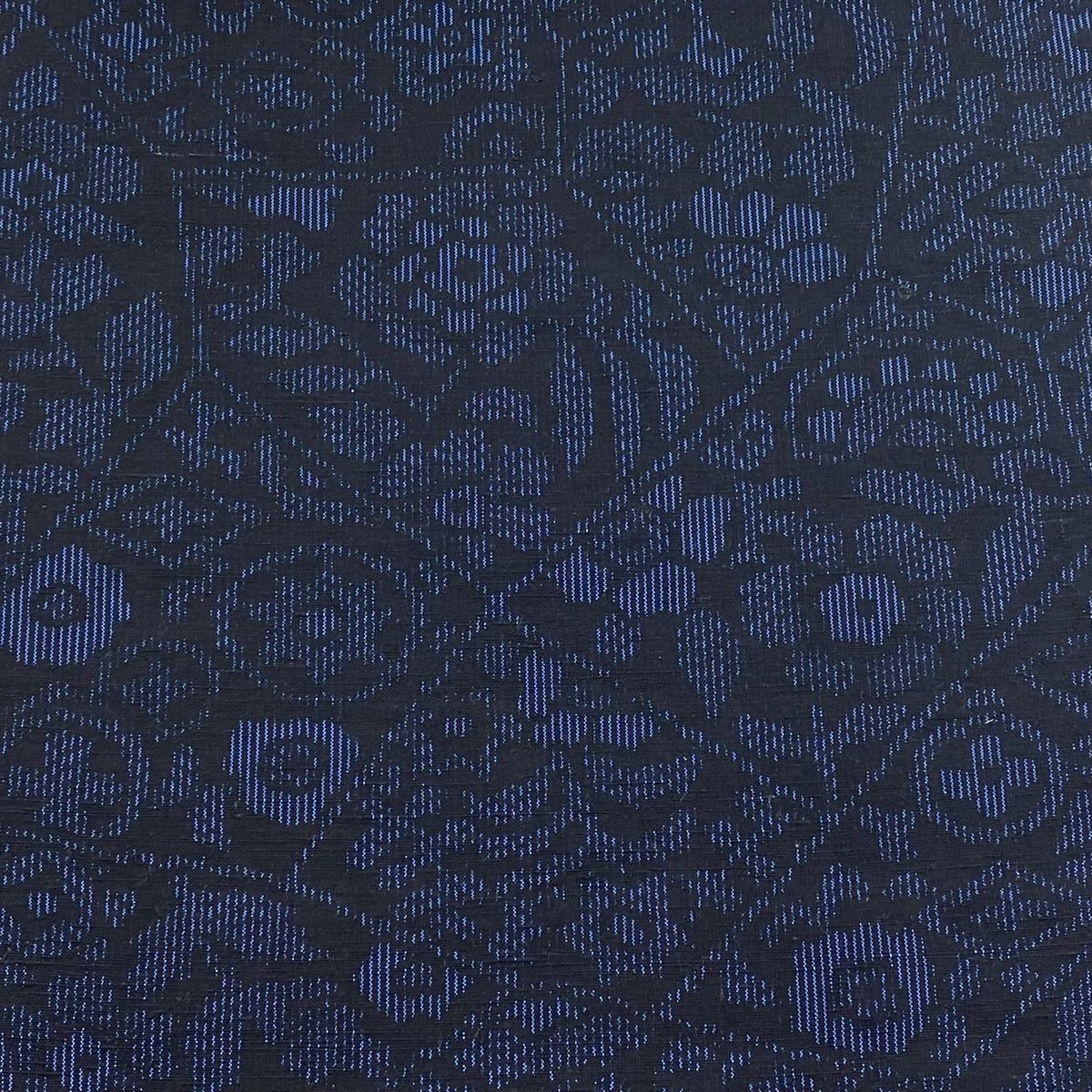 反物 秀品 紬 証紙 草花 裂取り 黒 正絹