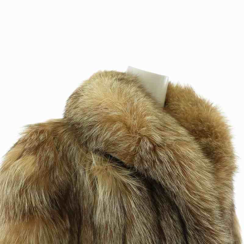【美品】サガフォックス　リアルファーコート　ショールカラー　11/L FOX SAGA サガフォックス 美品 毛皮 ファー フォックス サガ リアル