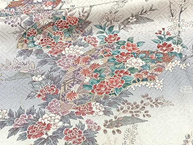 着物屋ほのか■上質な小紋　単衣　枝花文　逸品　hv1721 平和屋着物▽小紋 単衣 籬霞花文 DAAS0228az Yahoo!オークション - 平和屋