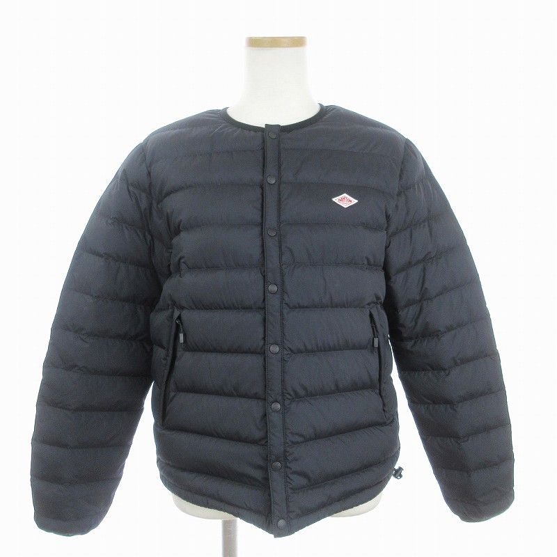 ダントン DANTON 美品 ダウンジャケット ノーカラー スナップボタン