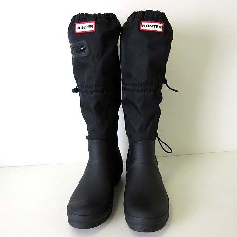 ハンター HUNTER トラベルブーツ レインブーツ ORIGINAL TALL TRAVEL BOOT 防水 24.0cm 黒 ブラック US 7 くつ 靴 シューズ 長靴
