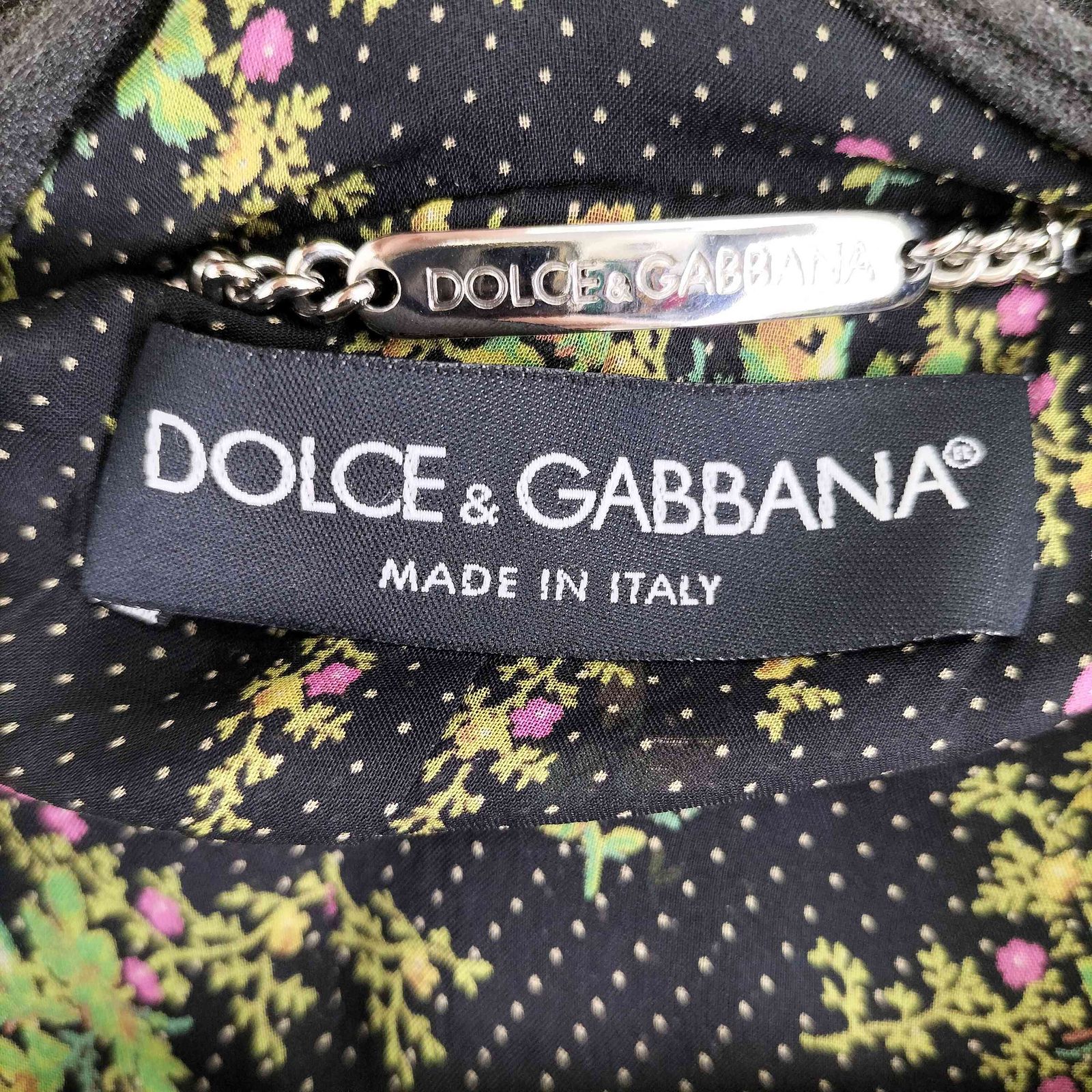 ドルチェアンドガッバーナ DOLCE&GABBANA シルク100花柄ドット