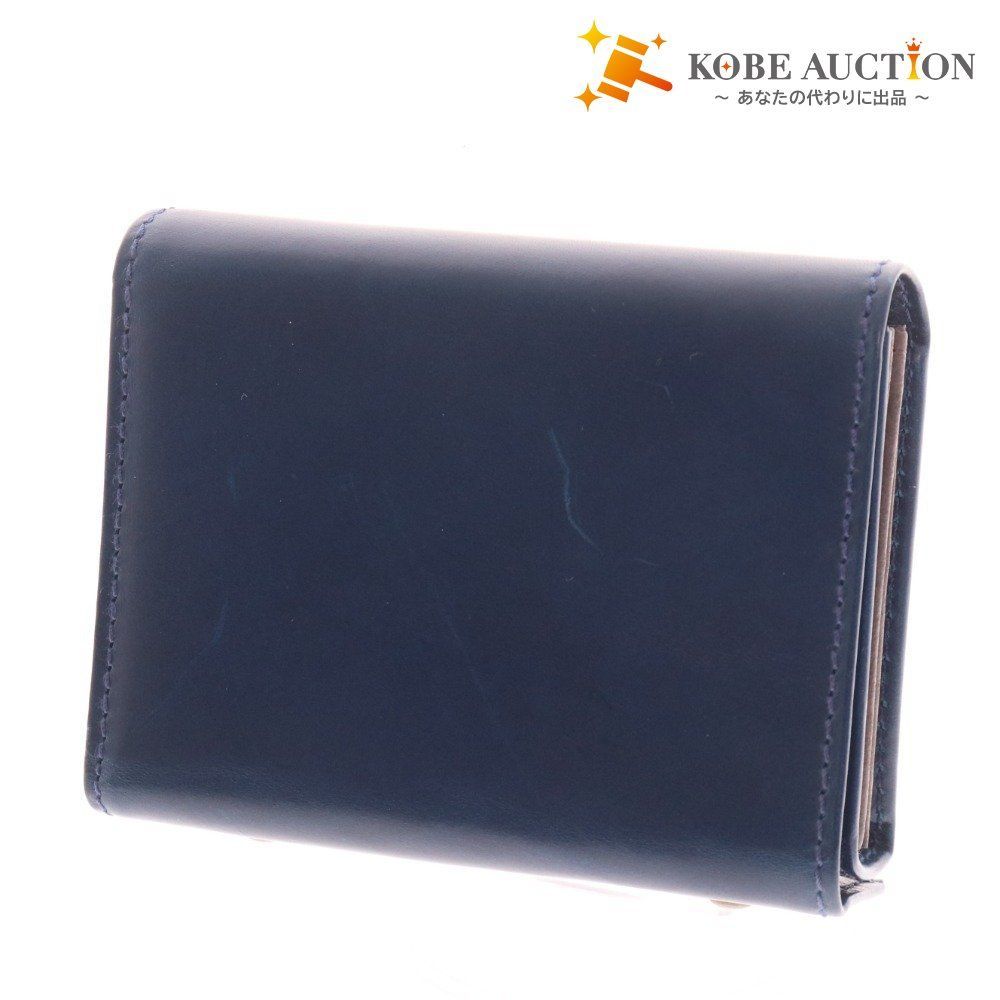 □ エムピウ 二つ折り財布 ミッレフォッリエ2 P30 メンズ ブルーチョコ