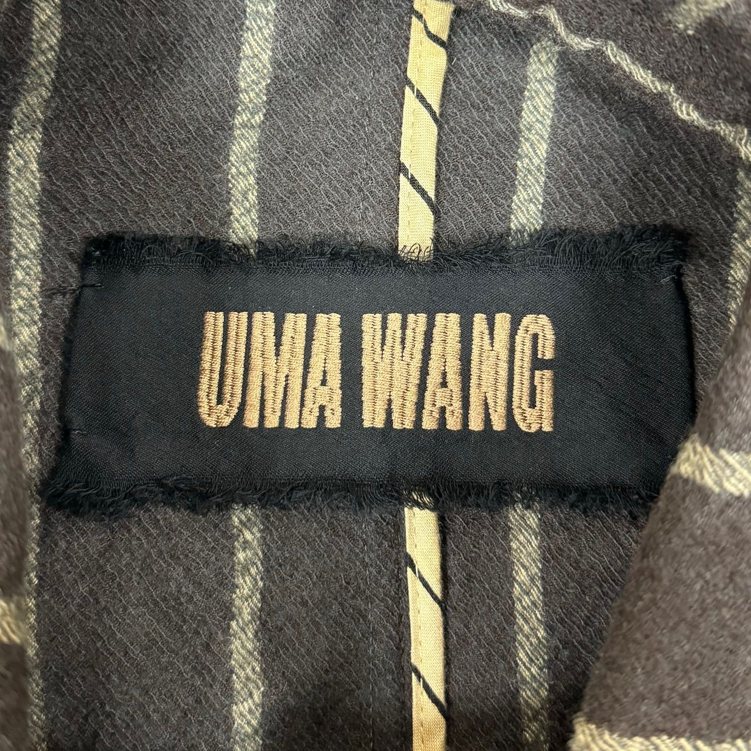 定価190300円 美品 UMA WANG 20AW Cyrus Coat サイラス ストライプ 