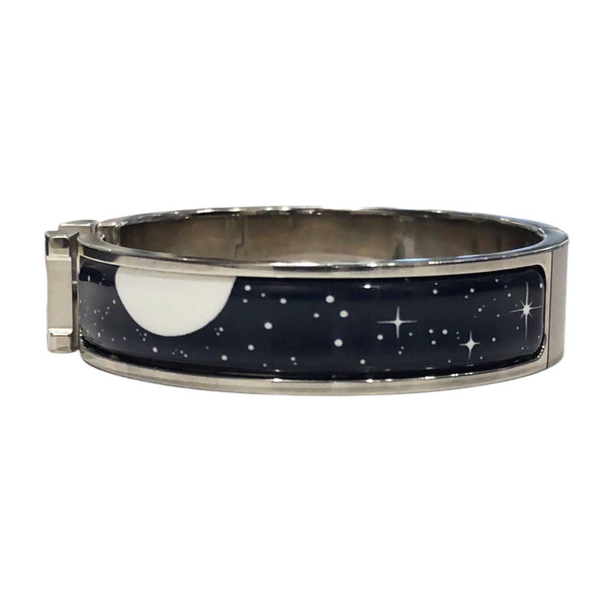 中古】 HERMES エルメス ブレスレット クリックH ブルー シルバー
