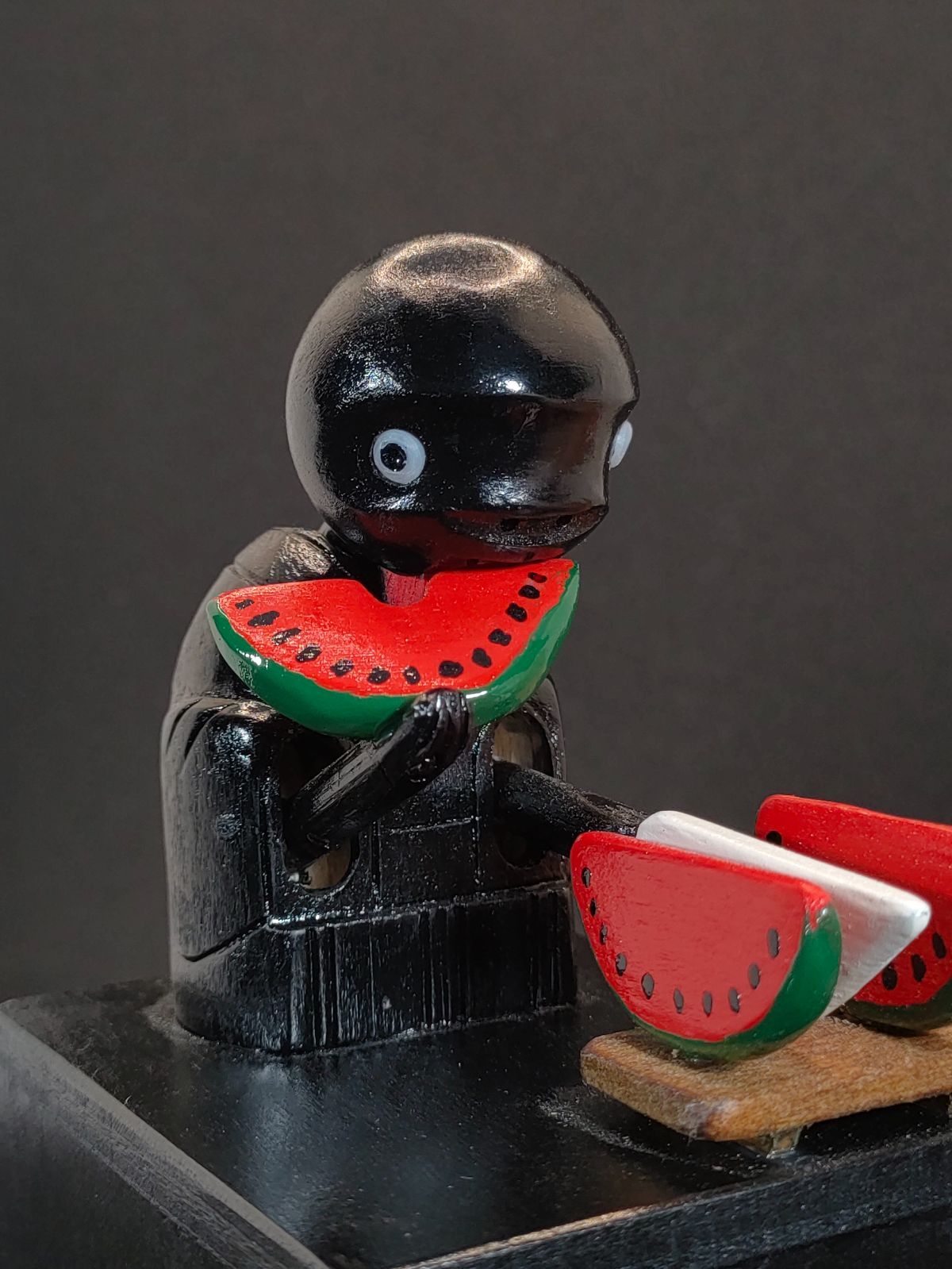神戸人形 西瓜】伝統工芸 からくり人形 郷土玩具 レトロ インテリア