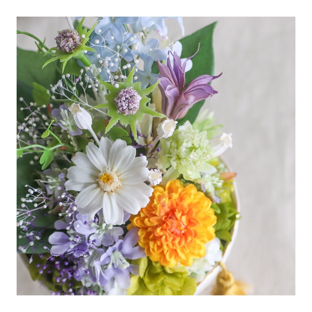 Lo78y＊仏花＊お供え＊アレンジメント＊プリザーブドフラワー＊造花