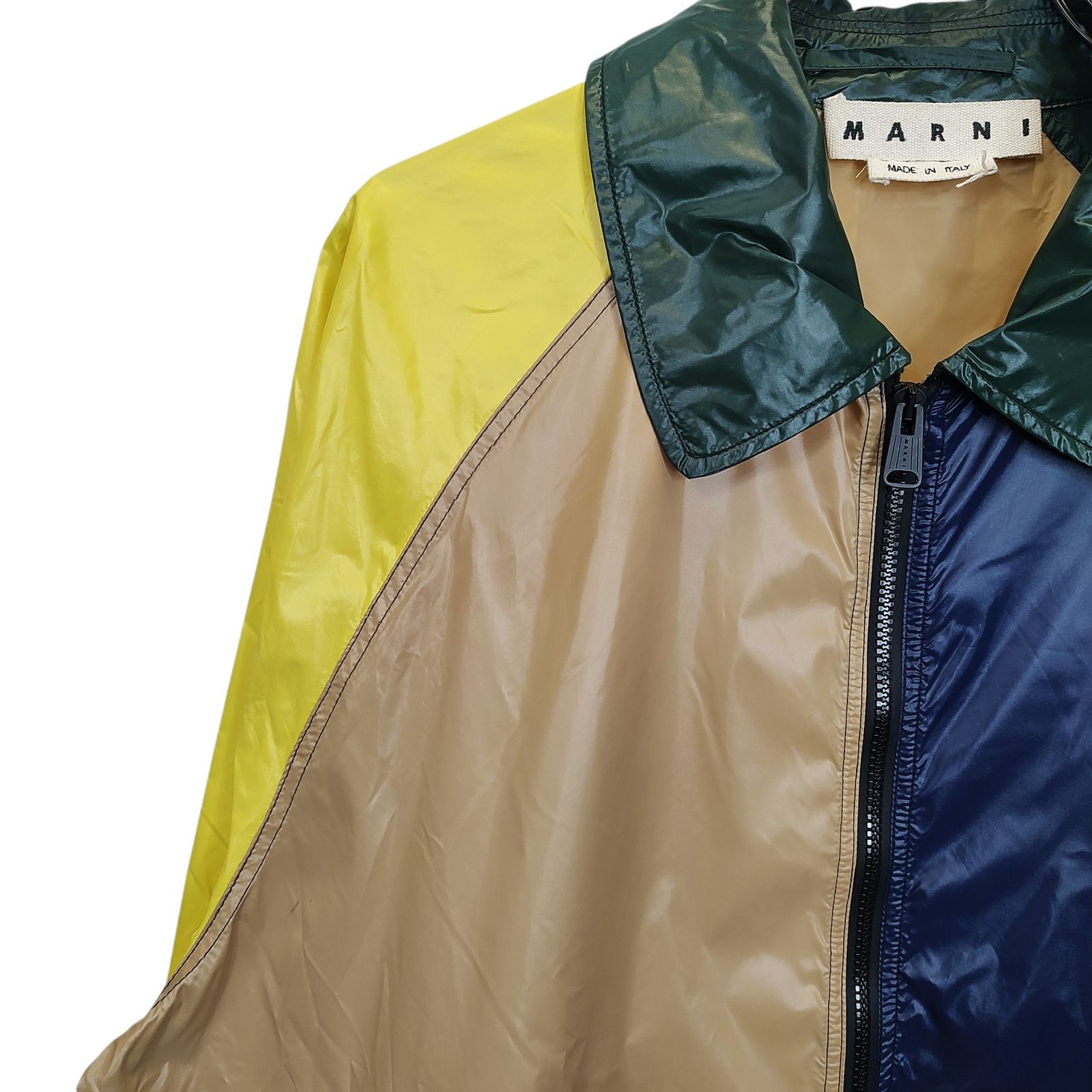 MARNI マルニ カラーブロック ロゴ パッチ ナイロン ジャケット
