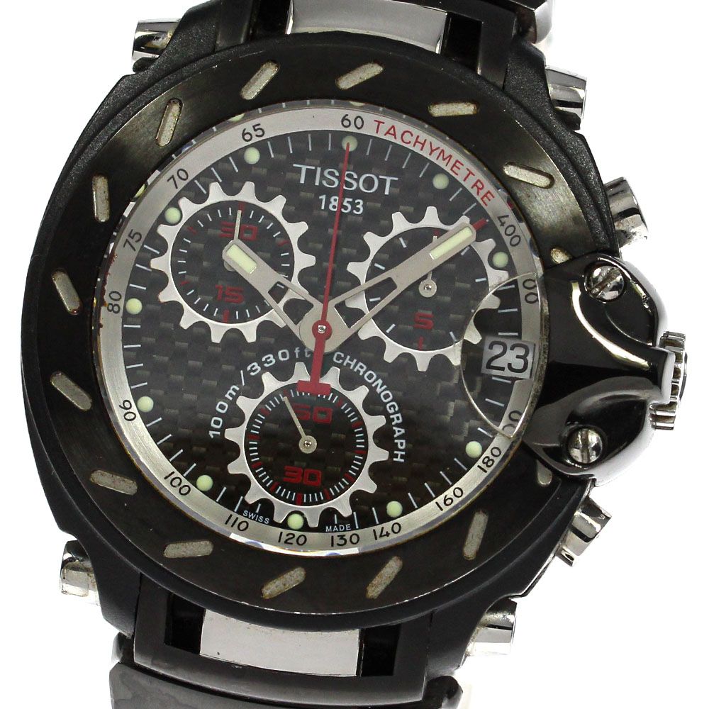 ティソ TISSOT T011417A T-RACE クロノグラフ クォーツ メンズ良品_