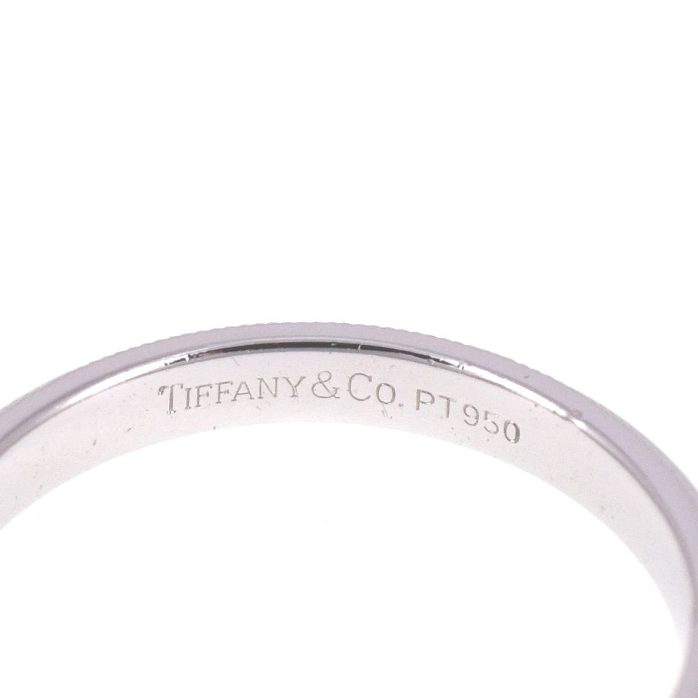 ティファニー TIFFANY-Co. ミルグレイン リング サイズ59 JP19 Pt950 レディース S 139356