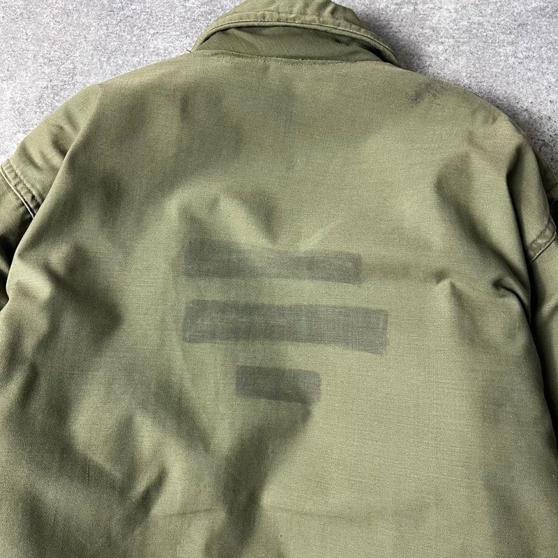 ステンシル 70s US NAVY 米軍実物 A-2 デッキ ジャケット / 70年代