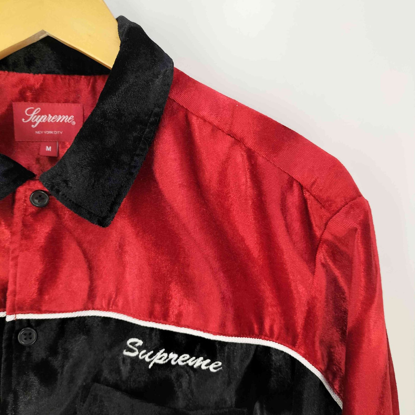 シュプリーム Supreme Velvet Swirl Work Shirt ベルベット スウィール