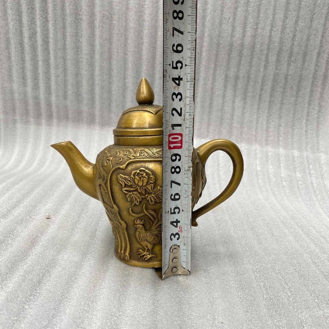 銅器 花鳥酒壺 茶壺 茶道具 装飾品 工芸品 置物 - メルカリ