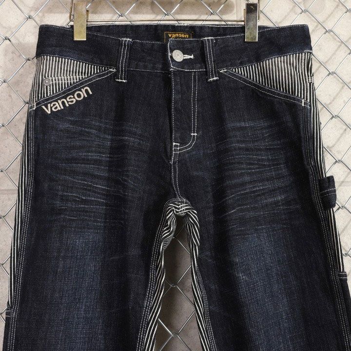 VANSON ウィングスター ロゴ刺繍 デニム ペインターパンツ SP-B-34