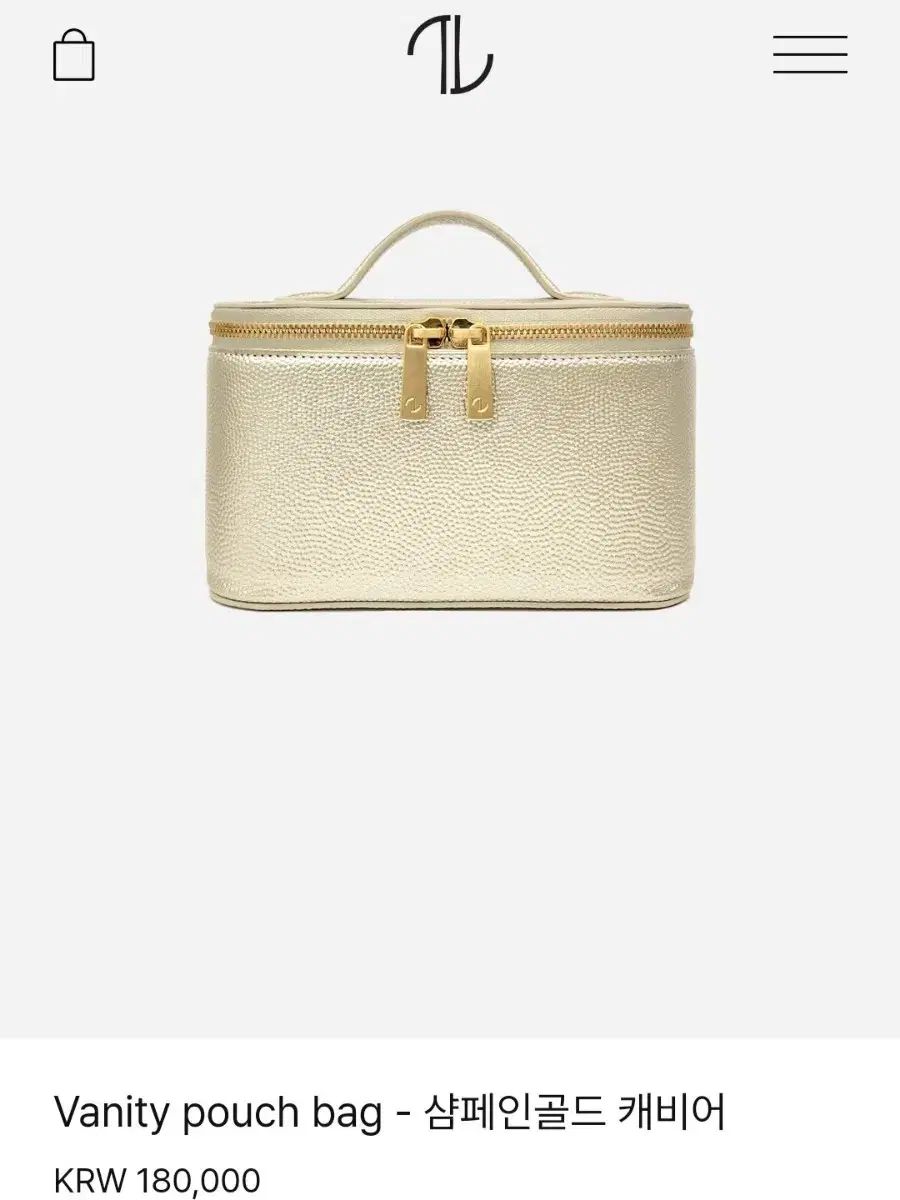 THE LAURENT ベニティ ポーチ バッグ 샴페인 GOLD キャビア