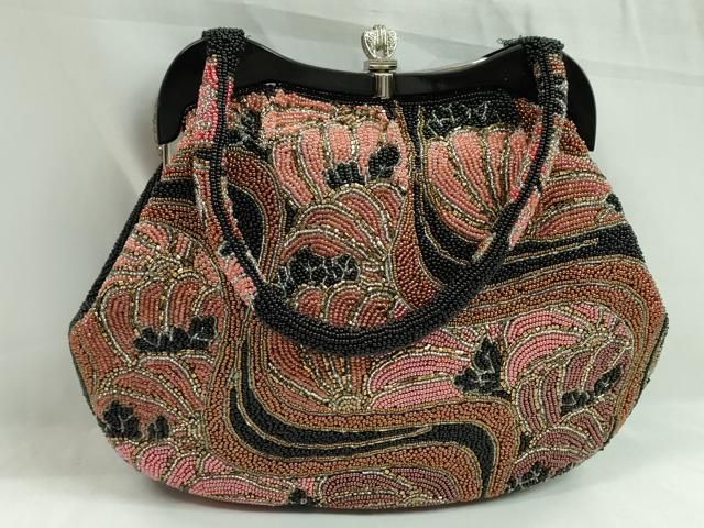 平和屋着物▽和装小物 和装バッグ ビーズバッグまとめて3点 総ビーズ