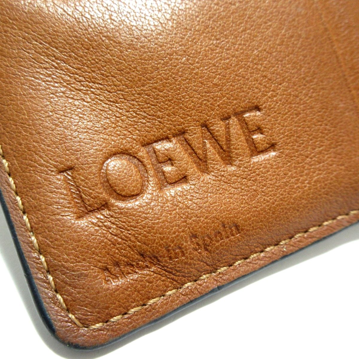 LOEWE(ロエベ) 2つ折り財布 コンパクト ジップ ウォレット ベージュ ...