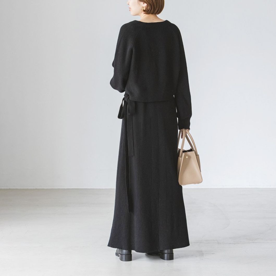 ワンピース カシュクールカーディガンセットドレス レディース