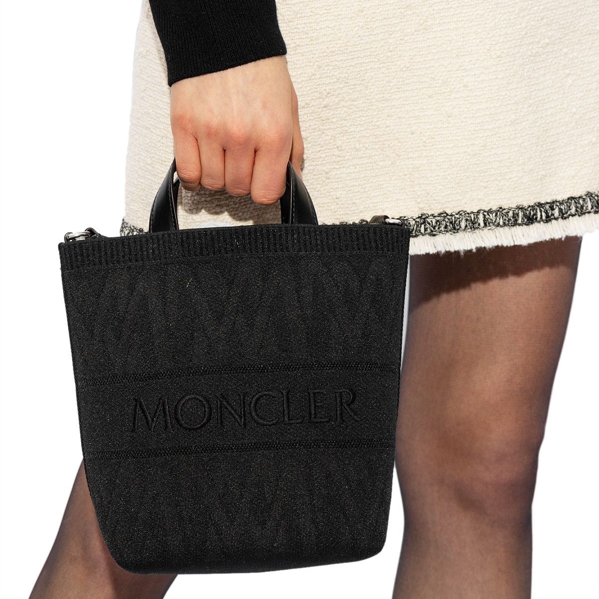 5 MONCLER モンクレール 5L00015 M3715 MINI KNIT TOTE ブラック  