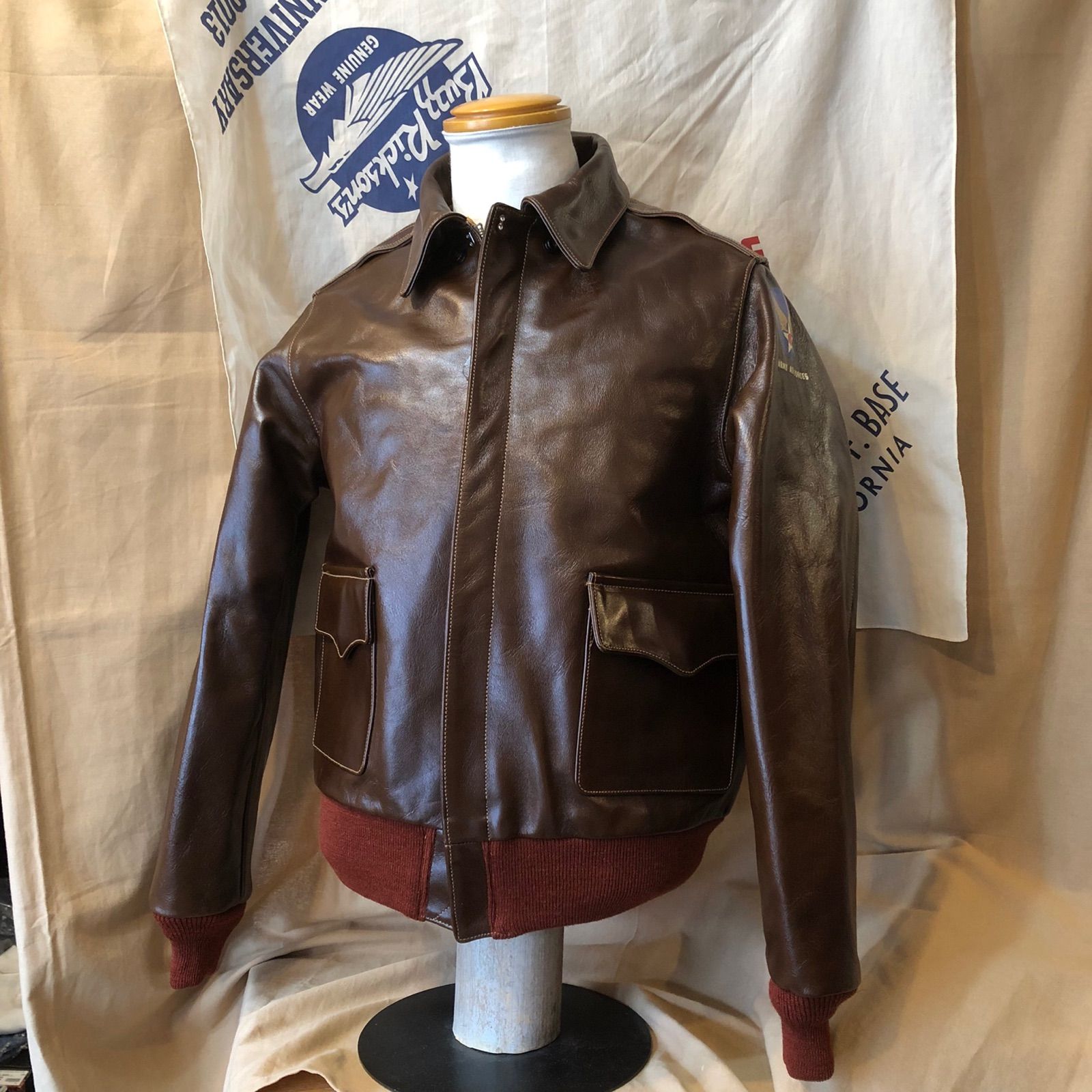 サントリー BOSS COFFEE 抽選非売品 オリジナル 中綿本革スタジャン