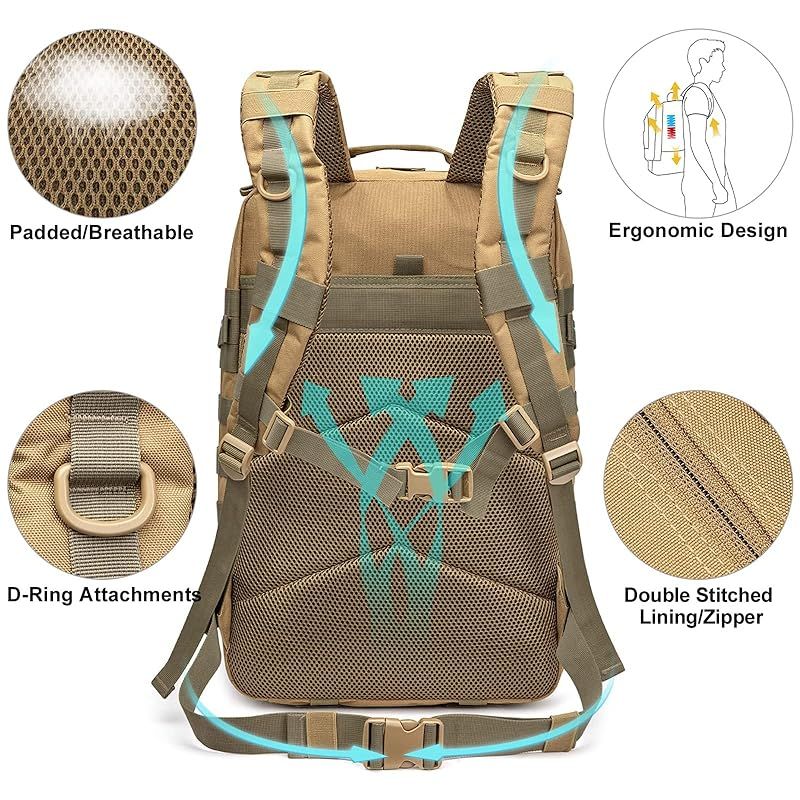 G4Free] ミリタリーバッグ 40L タクティカル リュック 登山