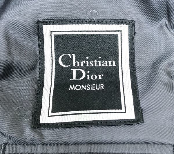 ⭐️激レア⭐️クリスチャンディオール　バージャケット　ヘリンボーン柄　紺　M クリスチャン・ディオール ジャケット紺ブレザー 金ボタン