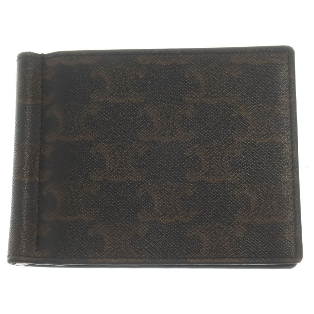 【超極美品】セリーヌ　マネークリップ　ビルクリップ　トリオンフ CELINE (セリーヌ) BILL CLIP WALLET IN TRIOMPHE CANVAS ビル