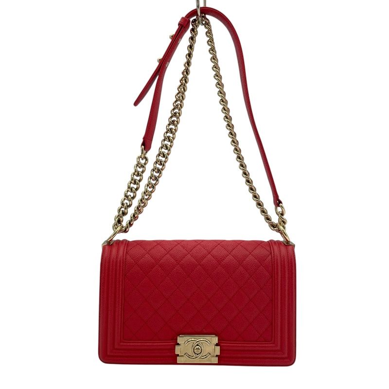 シャネル CHANEL ボーイシャネル25 A67086 29番台 レッド GD金具