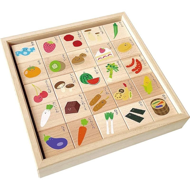 KATOMOKU あいうえお積み木 たべもの km-117 知育おもちゃ おしゃれインテリアオブジェ 1