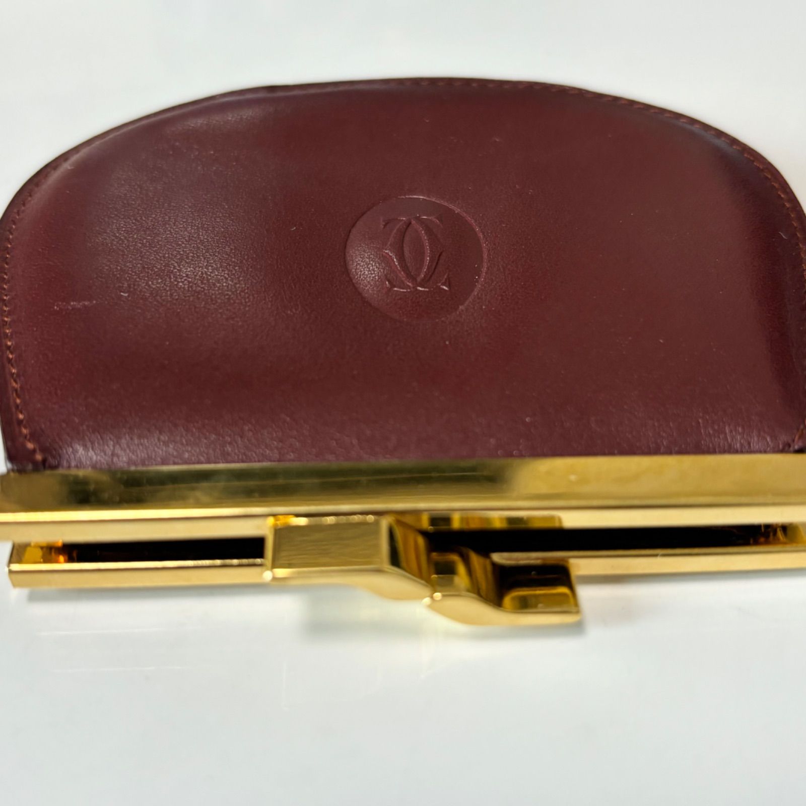 カルティエ マストライン がま口 コインケース 小銭入れ ワインレッド ボルドー レザー レディース CARTIER 【中古】 : 228-34137  : 銀座パリス Yahoo!ショッピング店 - 通販 - Yahoo!ショッピング