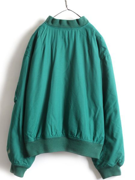 90s POLO ポロ ラルフローレン MA-1 フライト ジャケット XL 緑