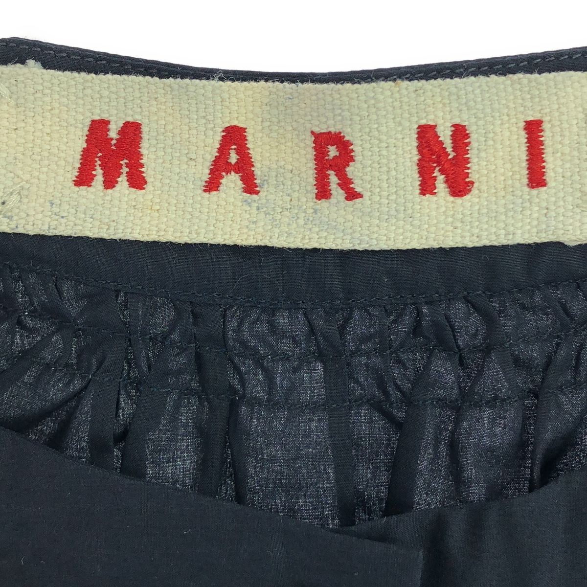MARNI / マルニ | コットン ギャザー シャツ ブラウス | 42 | ダークネイビー | レディース MARNI / マルニ | コットン ギャザー シャツ ブラウス | 42