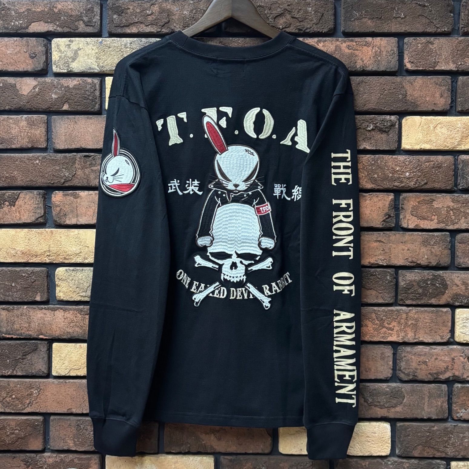 VANSON×TFOA ロンT デスラビット　刺繍ロゴ　武装戦線　L 黒 楽天市場】クローズワースト KKK デスラビット刺繍 長袖Tシャツ