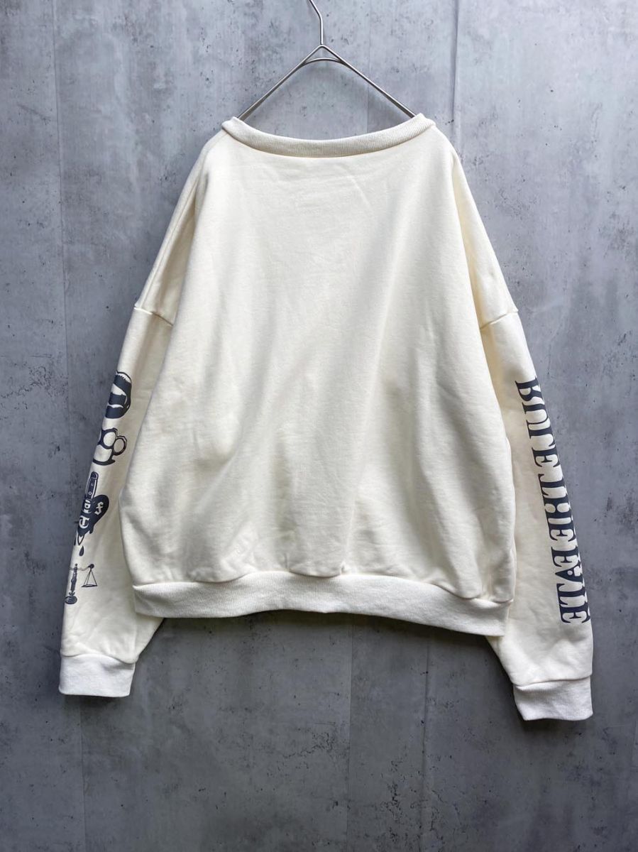 最終値下げ RULE THE FATE スウェット ブラック サイズ1 RULE THE FATE ルールザフェイト スウェット size1/クリーム