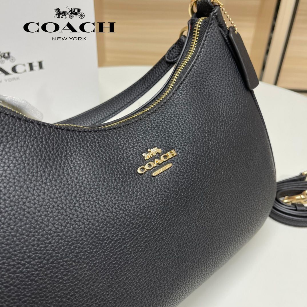 新品 COACH（コーチ）テリー ホーボートートバッグ レザー ブラック CJ517 - メルカリ