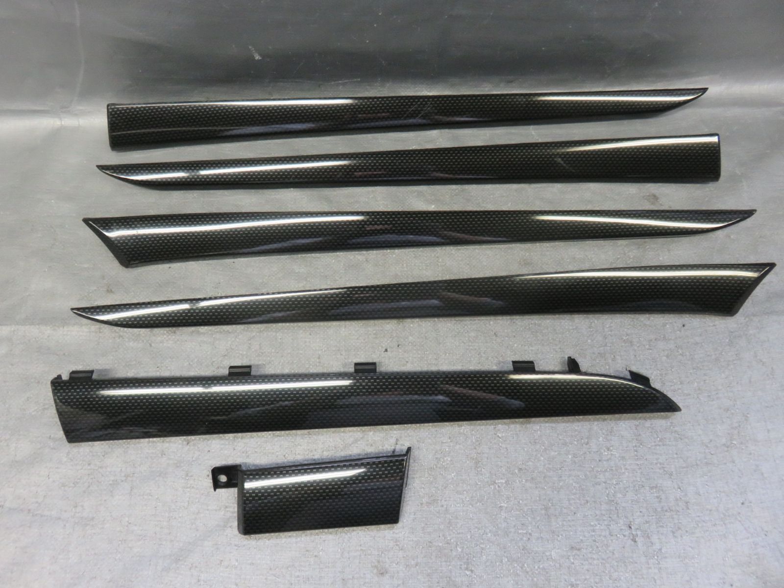 STD7535|スバル レガシィ BR9 BM9|BRG|BMG BMM BRM 純正 ドアトリム カーボン 調 パネル オーナメント セット 6点