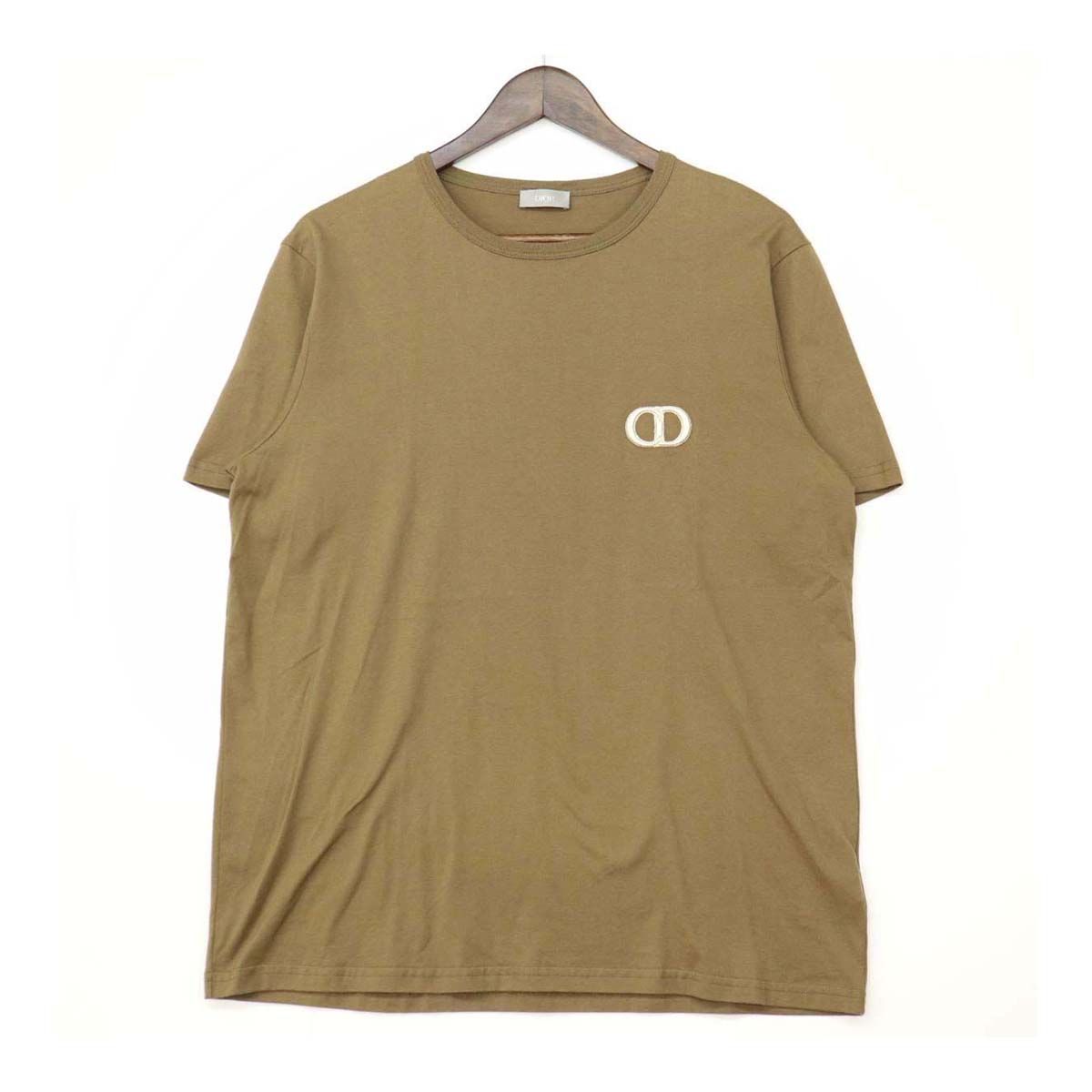 ディオール ロゴ 刺繍 Tシャツ 013J600A0677 メンズ カーキ系 Dior
